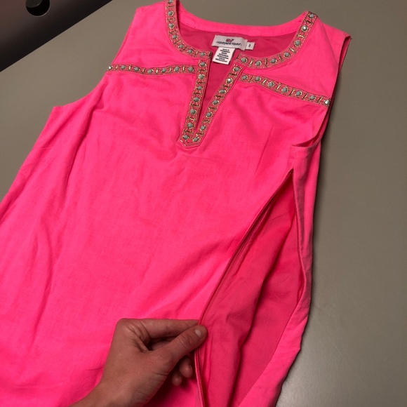 Vineyard Vines Hot Pink Embellished Dress - Picture 3 of 5